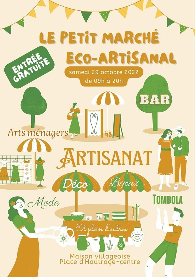 Pancarte du petit marché éco-artisanal