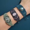 Bracelets préhnite quartz rose et labradorite