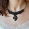 Collier torque black améthyste