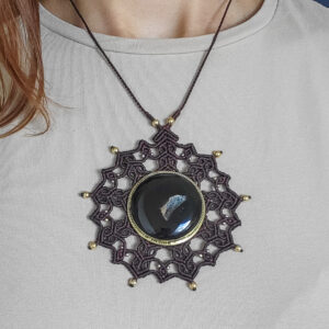 Collier mandala onyx druzy