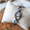 Bracelet Nadi pierre de lune bleu marine