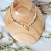 Collier amazonite et branche d'olivier