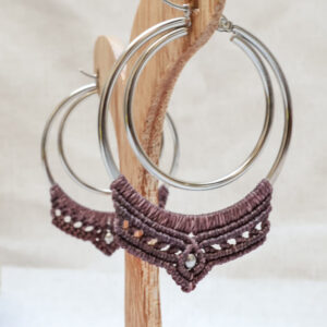 Boucles d'oreille Kreoli smoky purple