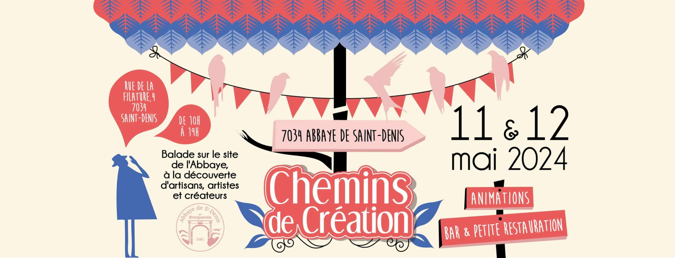 Affiche des chemins de création à Saint-Denis