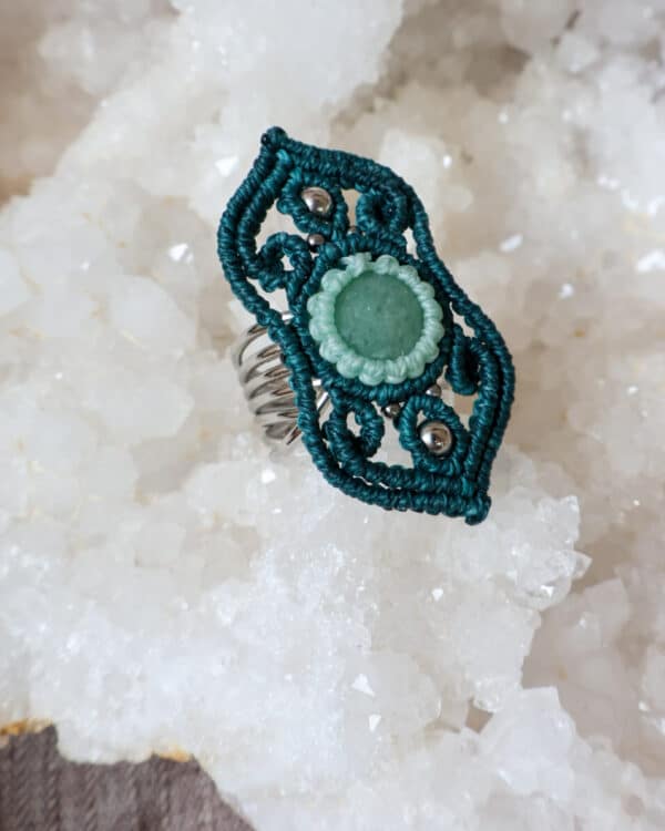 Bague en aventurine verte