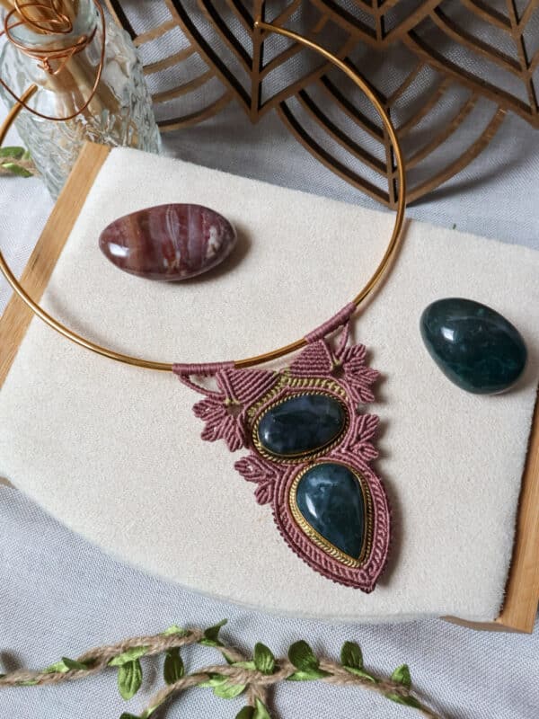 Collier Assisi - Agate mousse