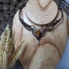 Collier ras de cou avec une pierre d'oeil de tigre