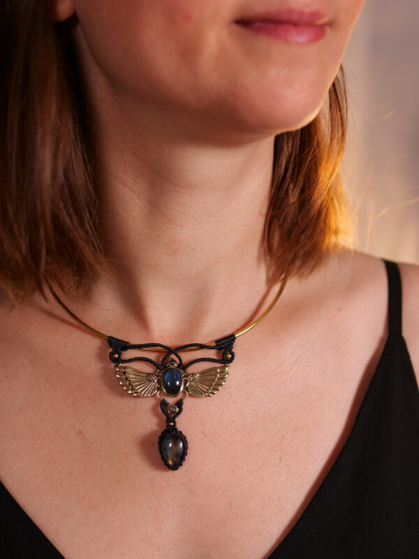 Nout - Collier ras de cou en labradorite – Image 2