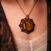 Pendentif mandala oeil de tigre