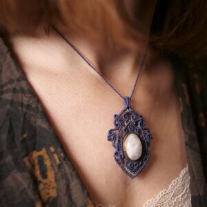 Collier pendentif - Pierre de lune